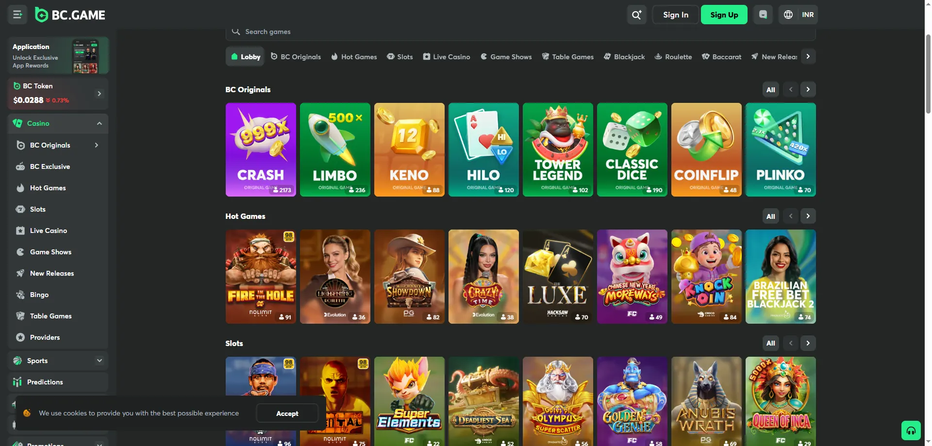 BC Game online casino slot games — 8000+ titles for Indian players